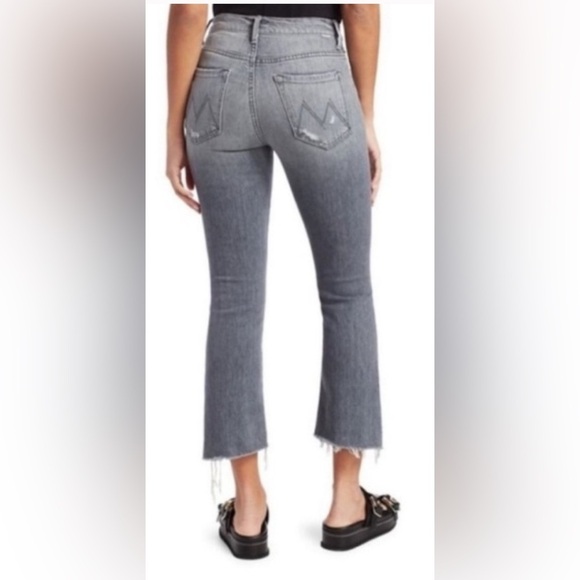 Mother Denim | Insider Crop Step Fray Best Left in the Shadows Sz 24/2 Gray Wash - Picture 2 of 14